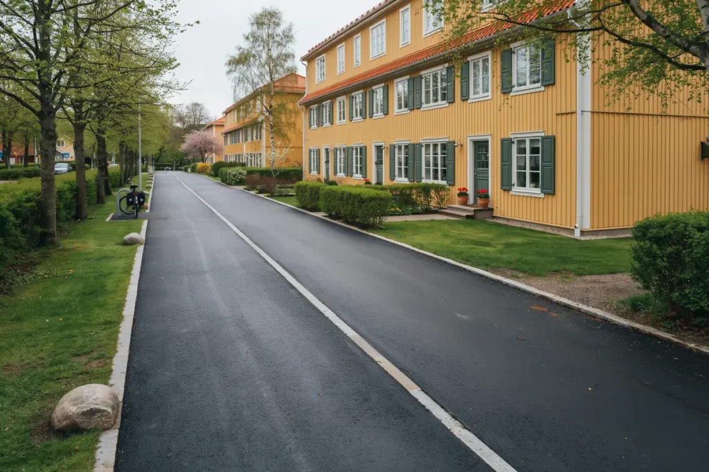 asfaltl ggning av g ngv g vid bostadsr ttsf rening i bollmora tyres