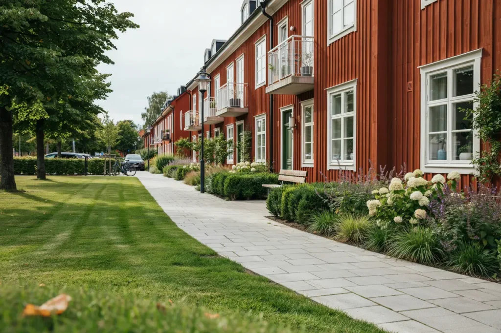 finplanering och anl ggning av gr nytor vid radhus i bollmora