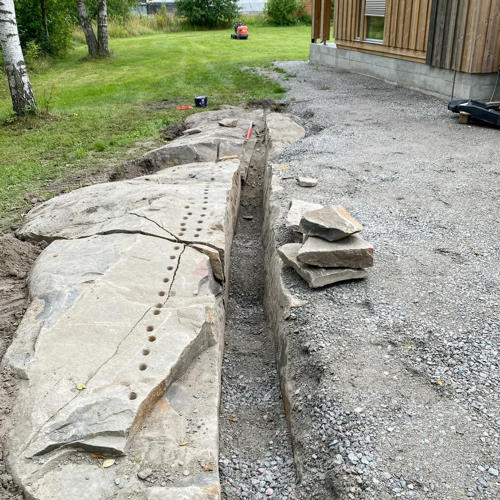 stensprackning bergsprangning i tyreso brevik trollbacken stockholm